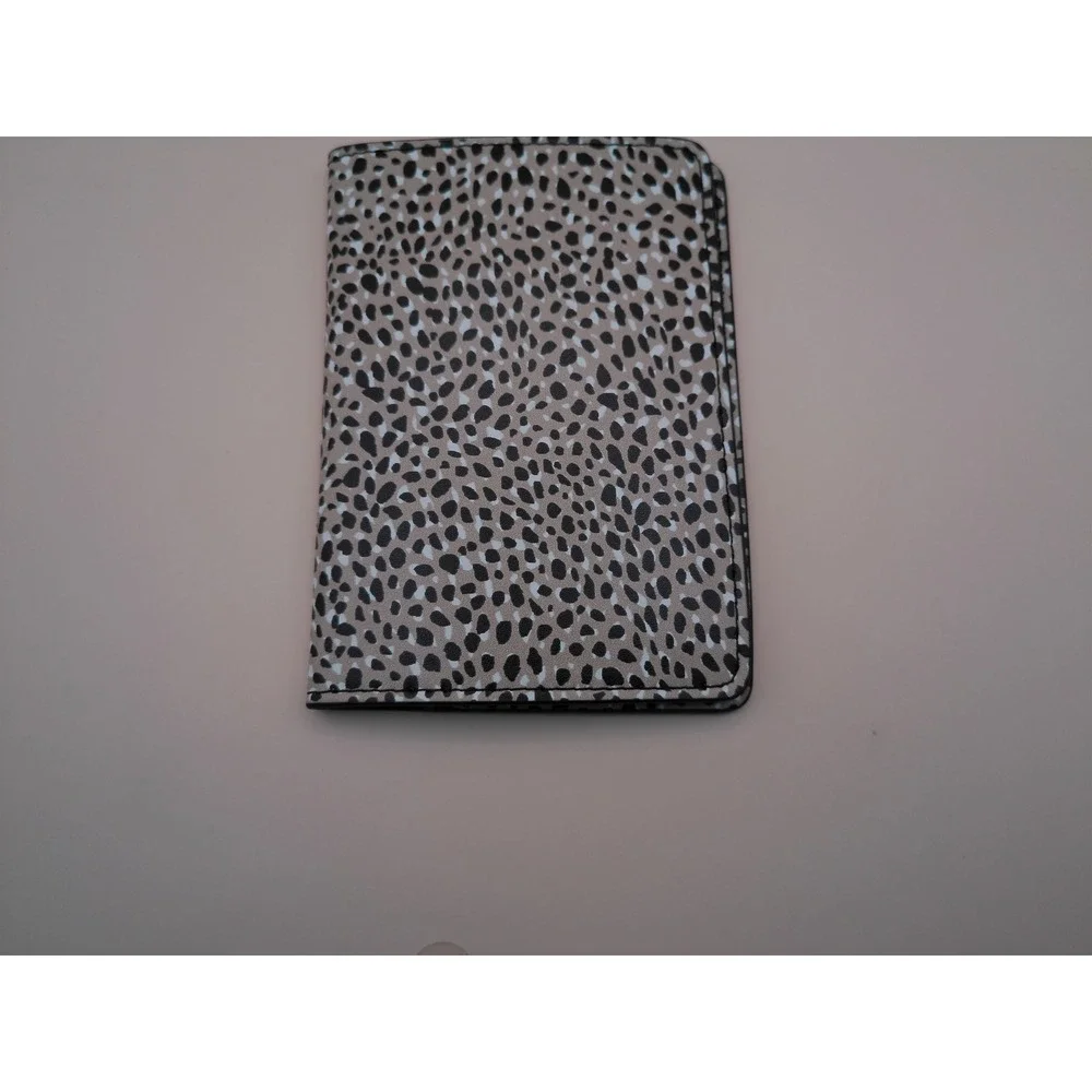 Lou & Grey LOFT Passport Holder Cheetah Print Neutral Travel Wallet Organizer